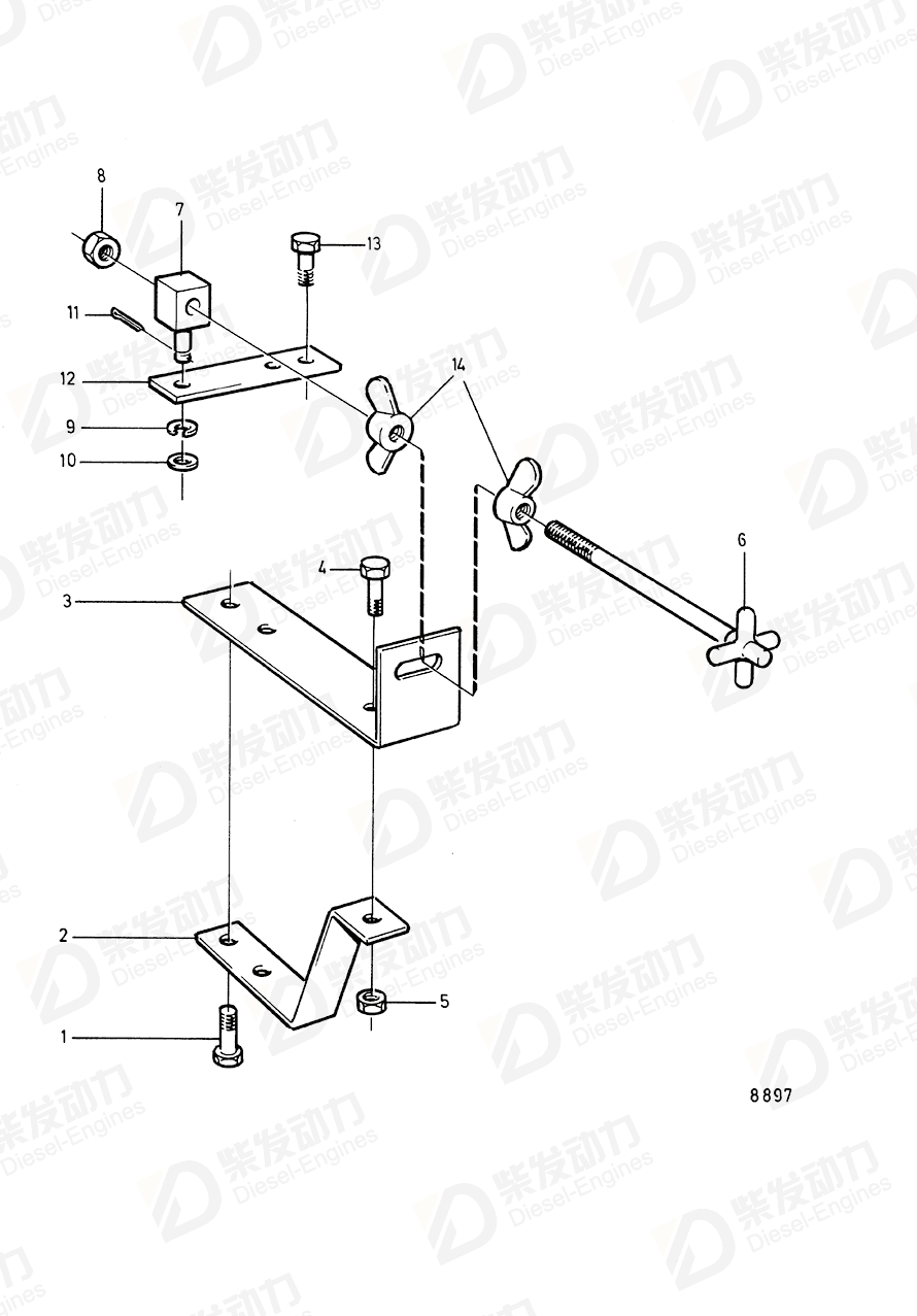 volvo penta Bracket 862479 Drawing volvo penta Bracket 862479 Drawing